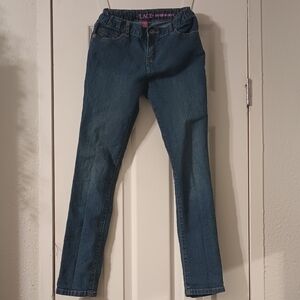Place Girl's Super skinny Size 12 Adjustable Waist Blue Jeans